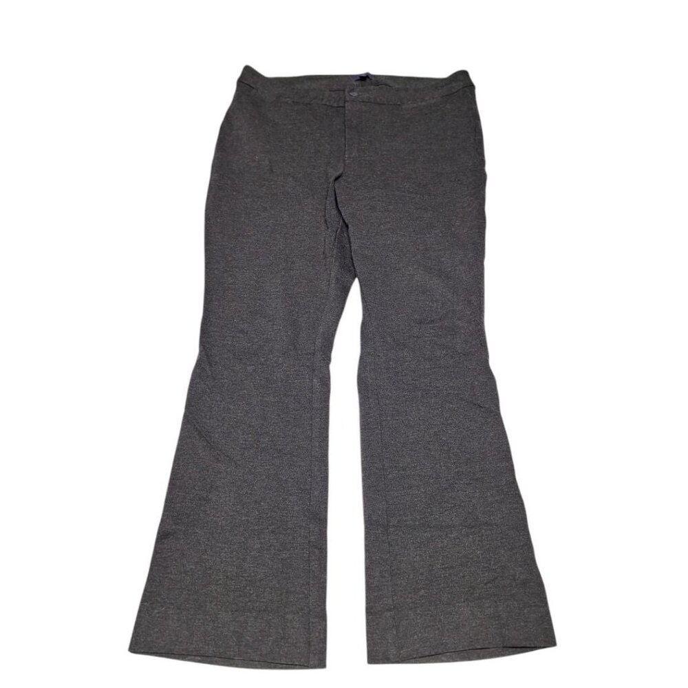 NYDJ Pull On Pant Lift Tuck Technology Gray Soft Flare Womens 14 Business Casual